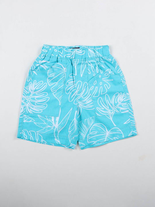Kiddopanti Boys Cotton Woven All Over Printed Shorts