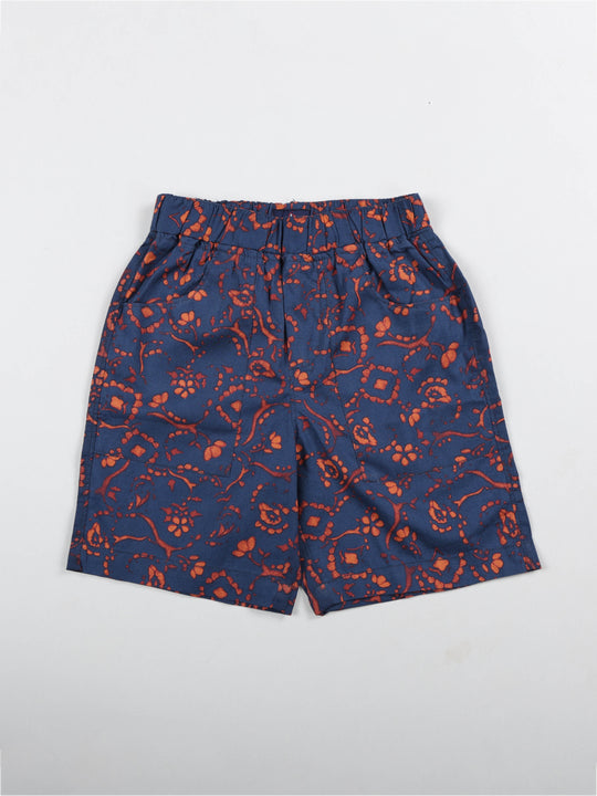 Kiddopanti Boys Cotton Woven All Over Printed Shorts