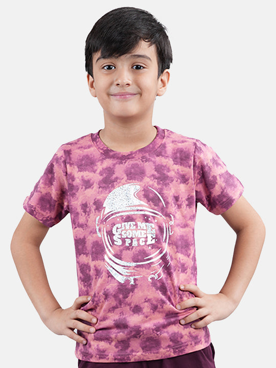 Boys Tie and Dye Tee With Chest Print
