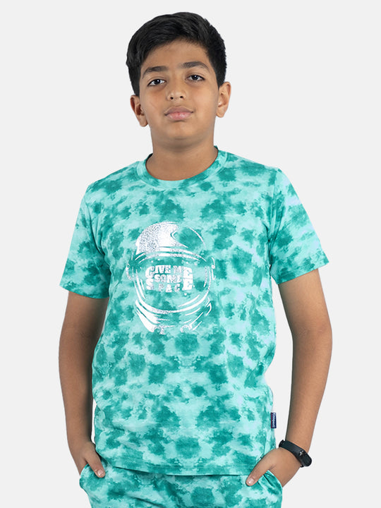 Boys Tie & Dye T-shirt With Chest Print