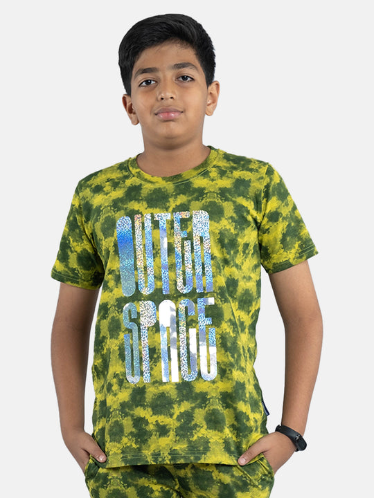 Boys Tie & Dye T-shirt With Chest Print