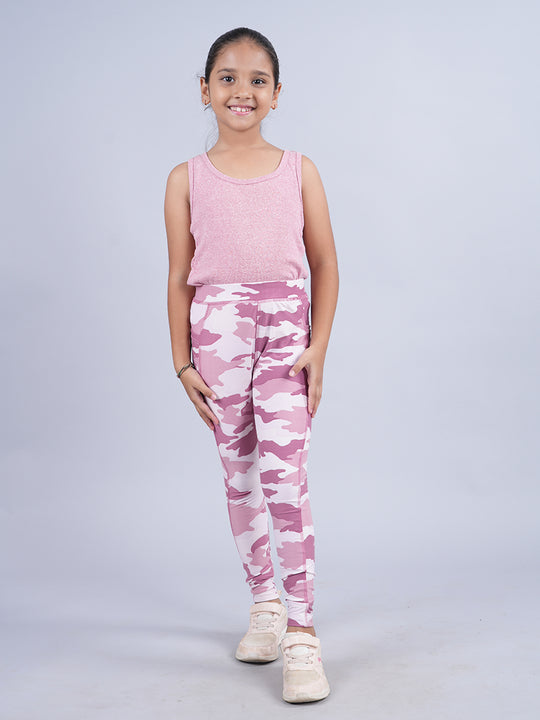 Girls Racer Back Tank Top & Yoga Legging Set