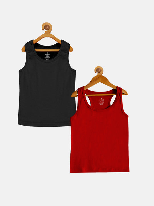 Girls Racer Back Camisole Tank Top Pack Of 2