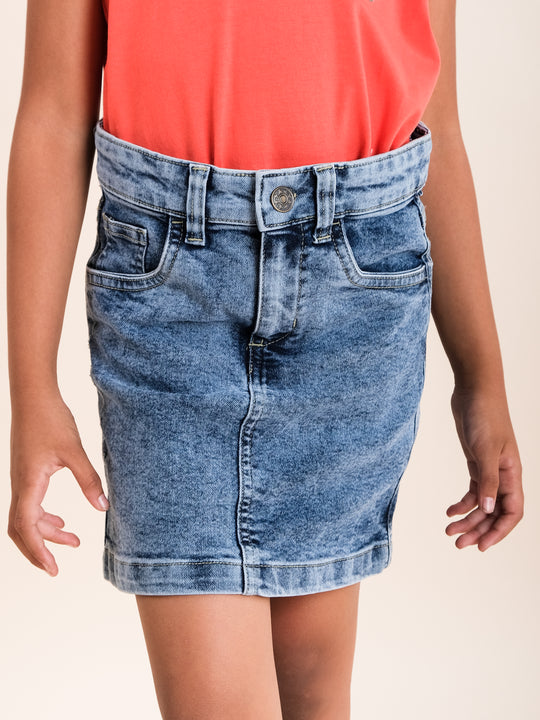 Girls Fashion Denim Skirt