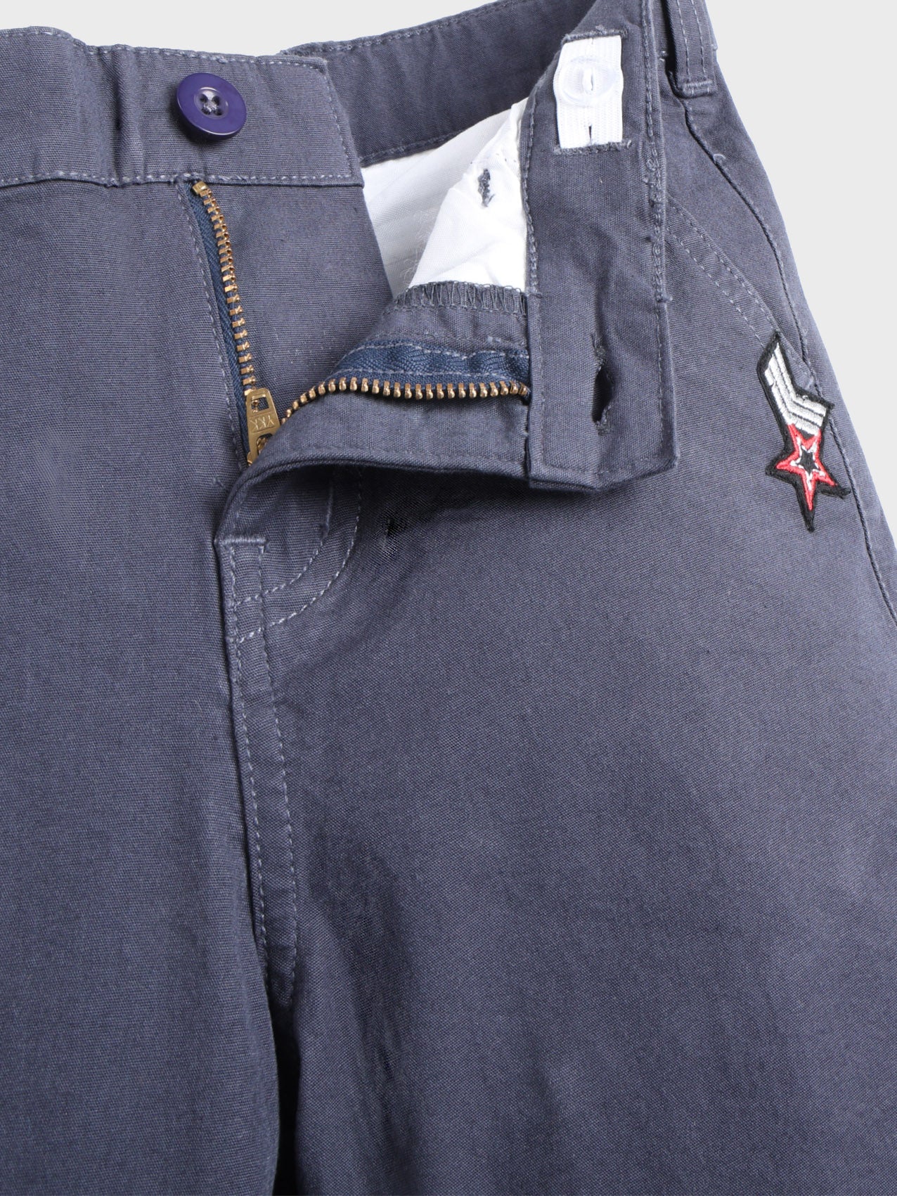 Boys Formal Solid Shorts With Badges