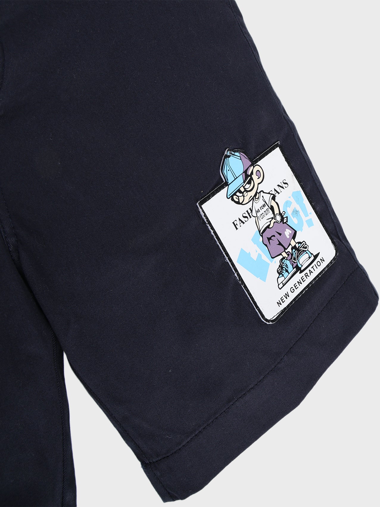 Boys Formal Solid Shorts With Badges