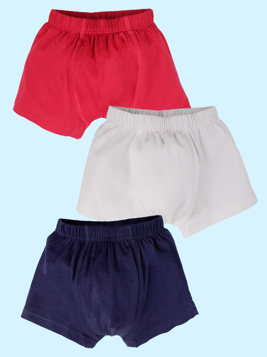 Boys Solid Boxer Shorts Pack of 3