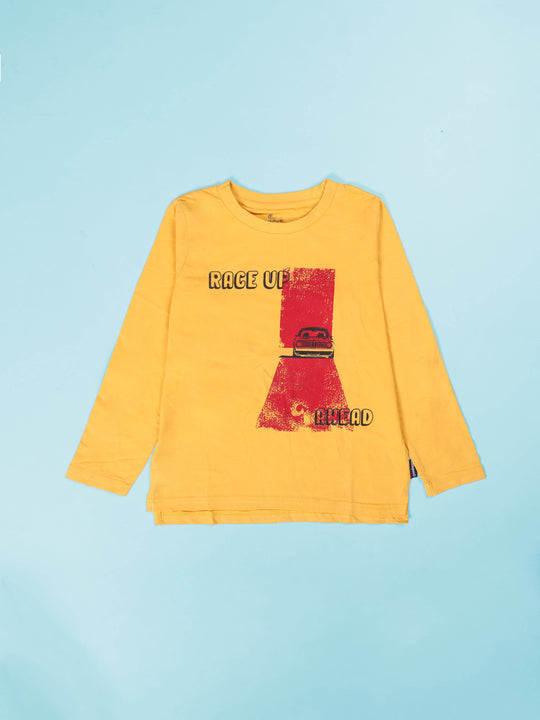 Kiddopanti Boys Cotton Full Sleeves Printed Tee