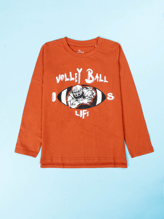 Kiddopanti Boys Cotton Full Sleeves Printed Tee