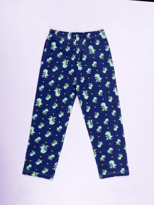 Kiddopanti Boys Cotton All-Over Printed Pyjama Pant With Single Pocket