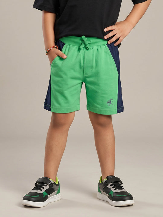 Kiddopanti Boys Cotton Knit Side Cut & Sew Shorts