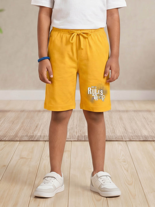 Kiddopanti Boys Cotton Knit Printed Shorts