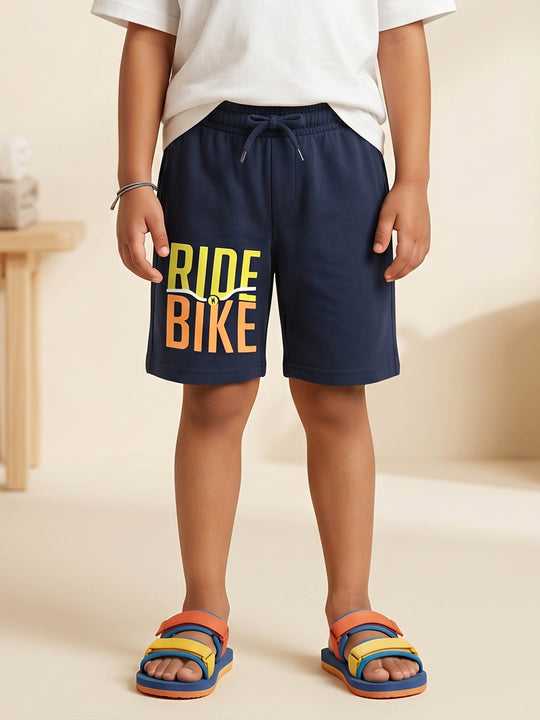 Kiddopanti Boys Cotton Knit Printed Shorts