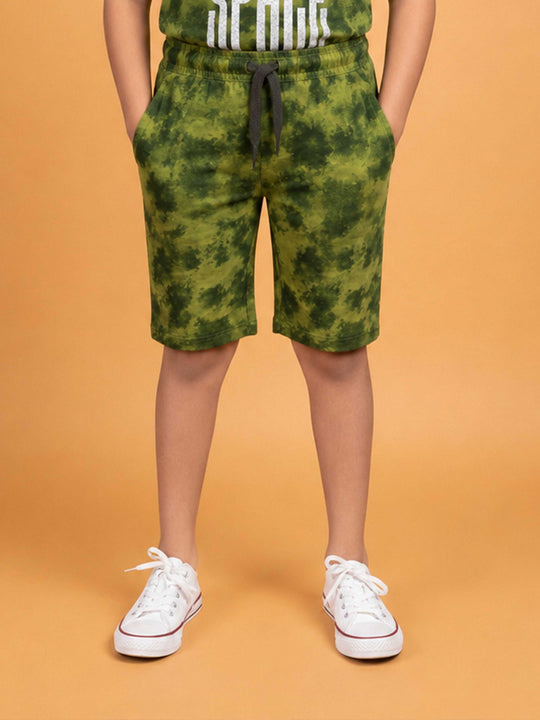 Kiddopanti Boys Cotton Knit Tie & Dye Shorts