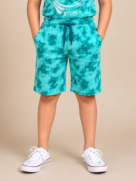 Kiddopanti Boys Cotton Knit Tie & Dye Shorts