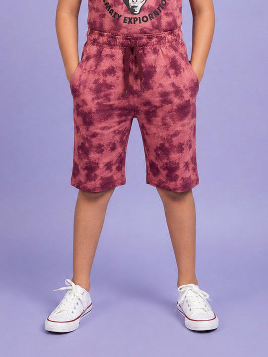 Kiddopanti Boys Cotton Knit Tie & Dye Shorts