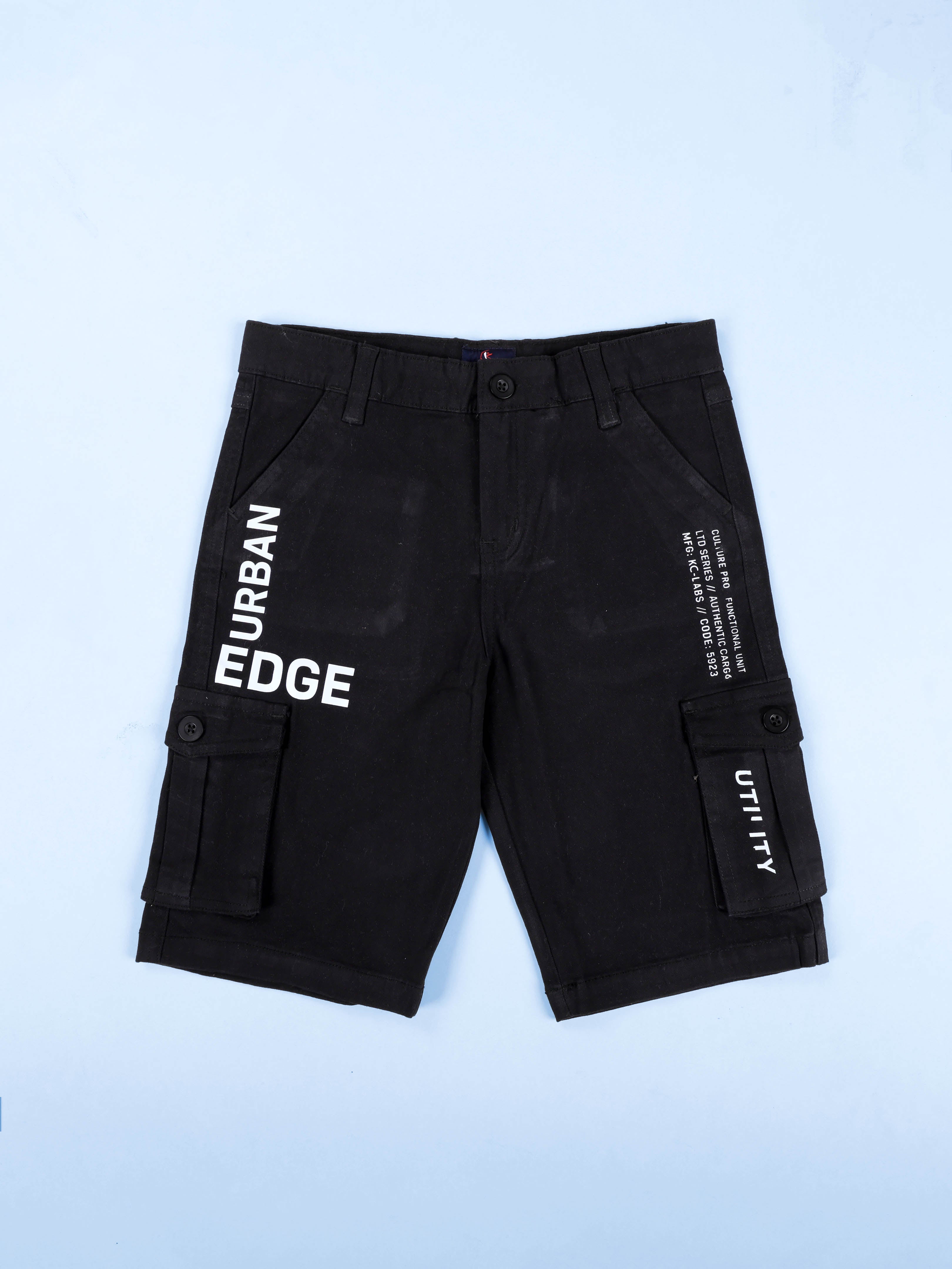 Kiddopanti Boys 100% Cotton Twill  Graphic Printed Knee Length Cargo Short