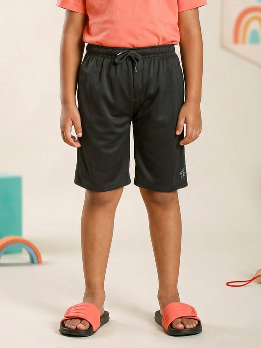 Kiddopanti Boys Polyester Knit Solid Basic Shorts