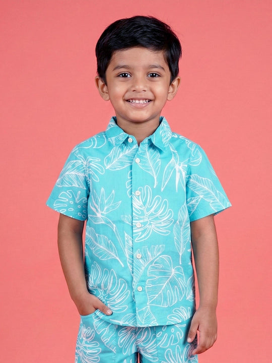 Kiddopanti Boys Half Sleeves Printed Shirt