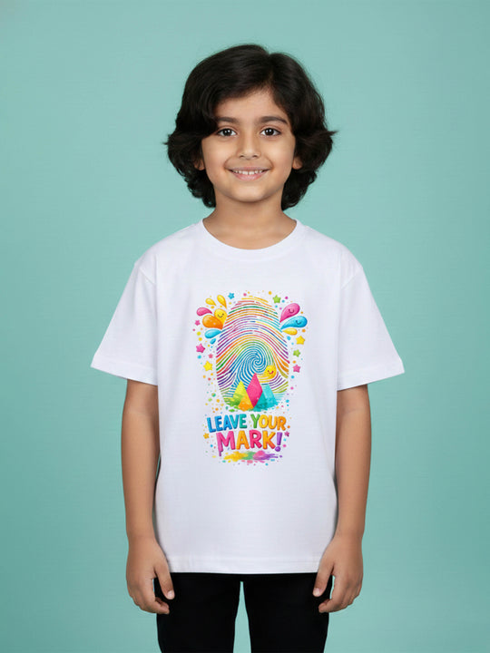 Kiddopanti Unisex Cotton Half Sleeves Colorful Holi Printed T-Shirt