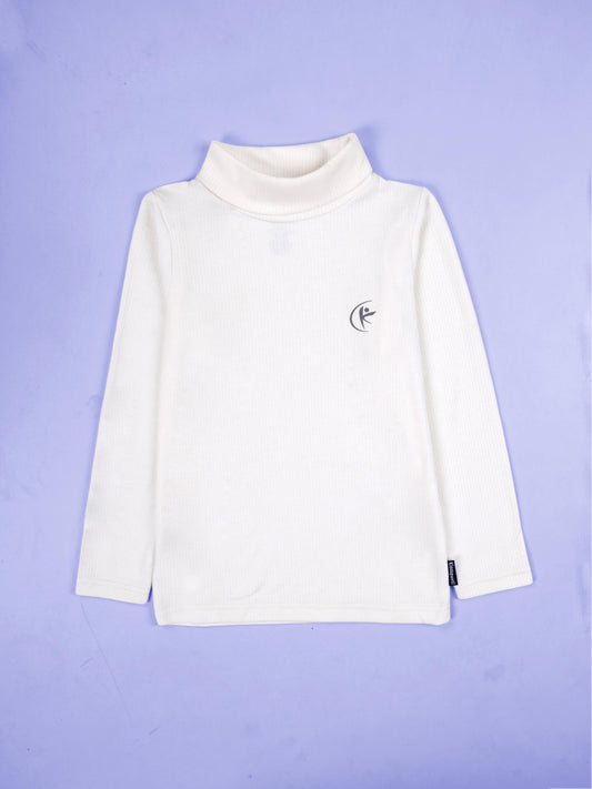 Unisex Cotton Spandex Skivvy Neck Full Sleeve Tee