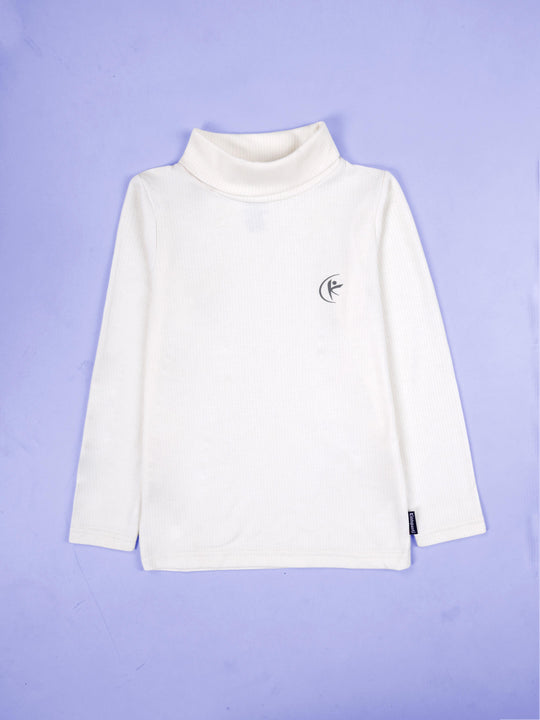 Unisex Cotton Spandex Skivvy Neck Full Sleeve Tee