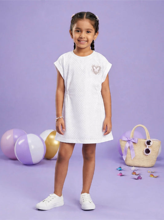 Kiddopanti Girls Knits Kimono Sleeve Dress with Rhinestone