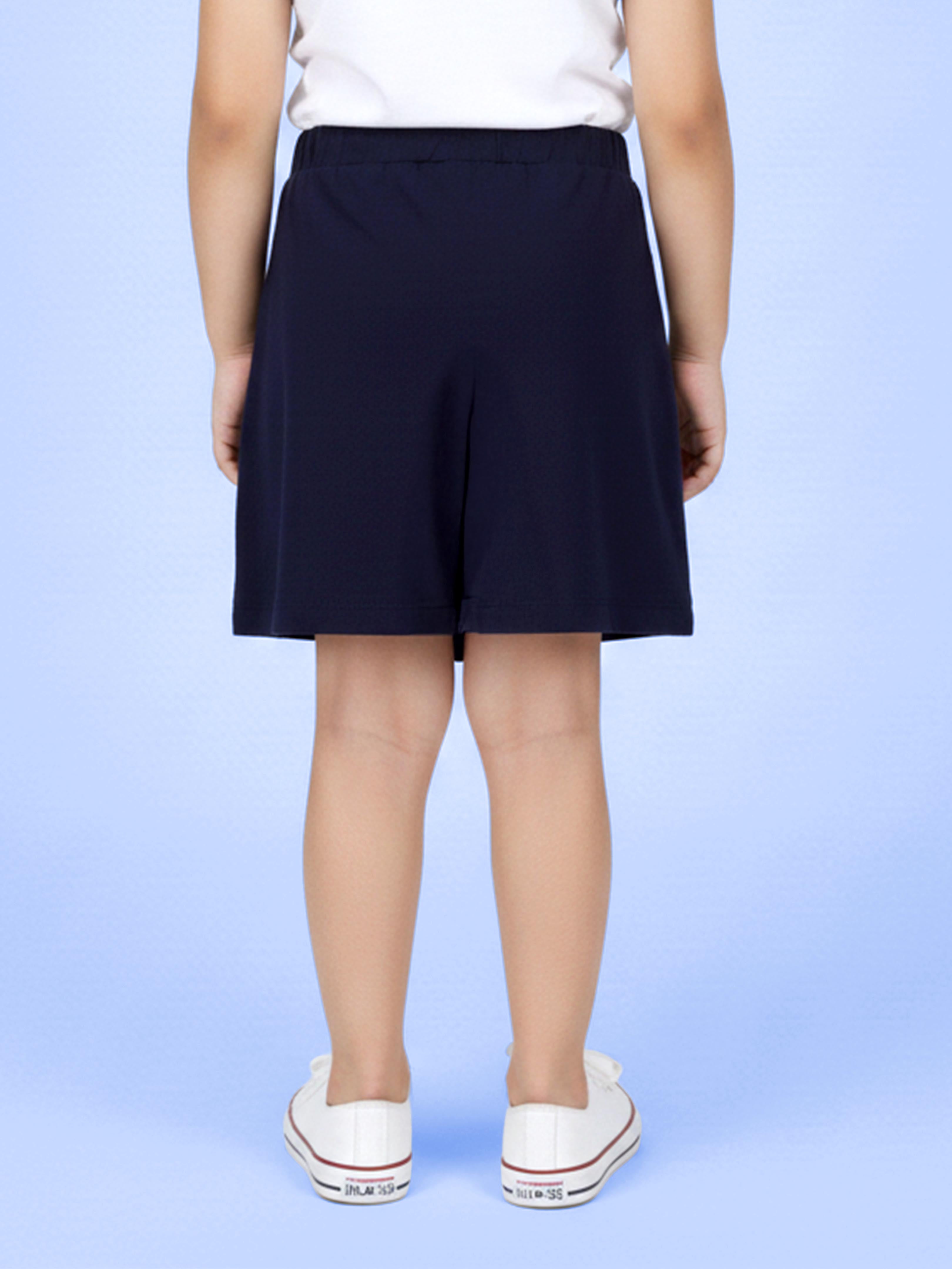 Kiddopanti Girls Knit Wrap Skort with Side Bow Detail & Star Rhinestones