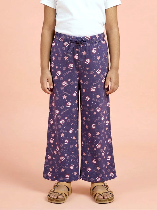 Kiddopanti 100% Cotton Knit All Over Printed Pyjama