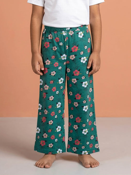 Kiddopanti 100% Cotton Knit All Over Printed Pyjama