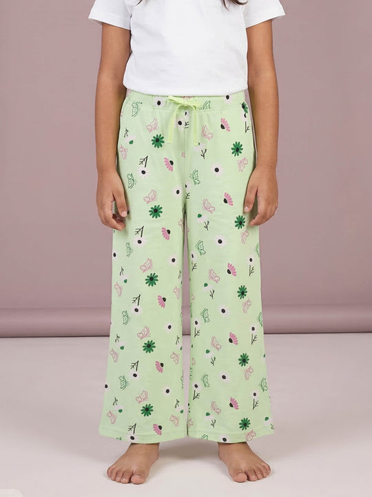Kiddopanti 100% Cotton Knit All Over Printed Pyjama