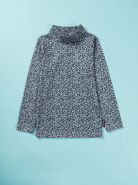 Girls Cotton Lycra Full Sleeves Turtle Neck Tee