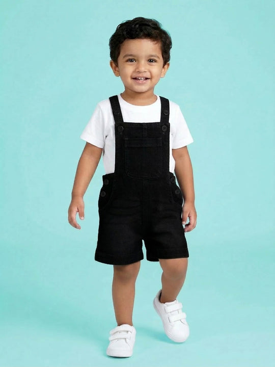Kiddopanti Unisex Infant Denim Dungaree Shorts