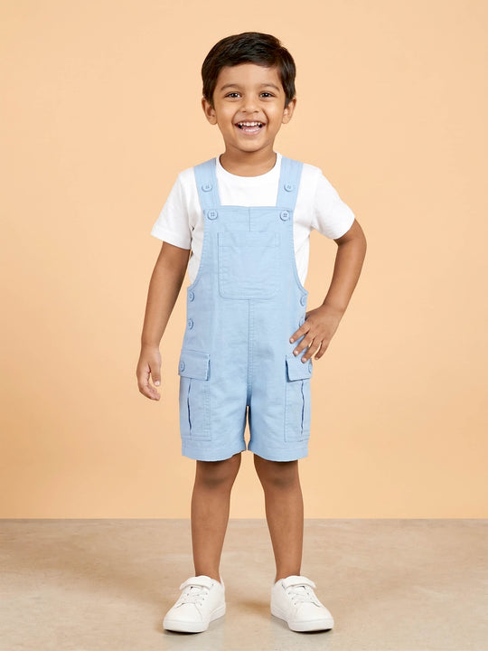 Kiddopanti Unisex Cotton Twill Cargo Dungare Shorts