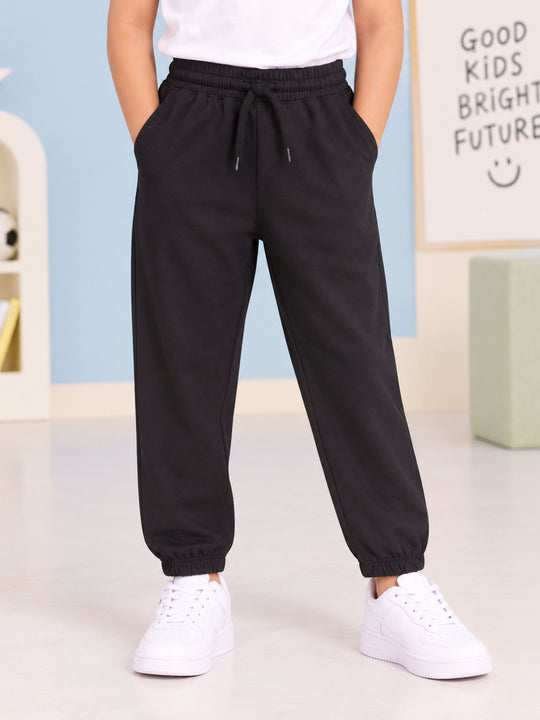 Kiddopanti Boys and Girls Knitted Solid Track Pant