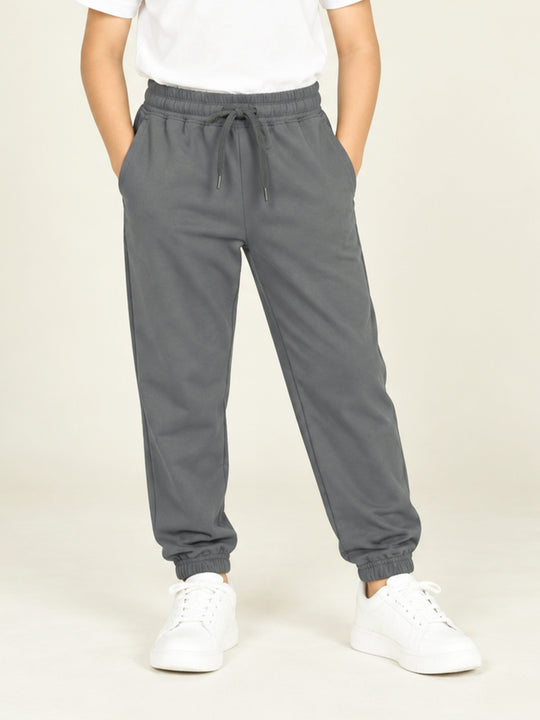 Kiddopanti Boys and Girls Knitted Solid Jogger Track Pant