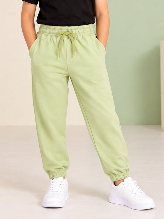 Kiddopanti Boys and Girls Knitted Solid Track Pant