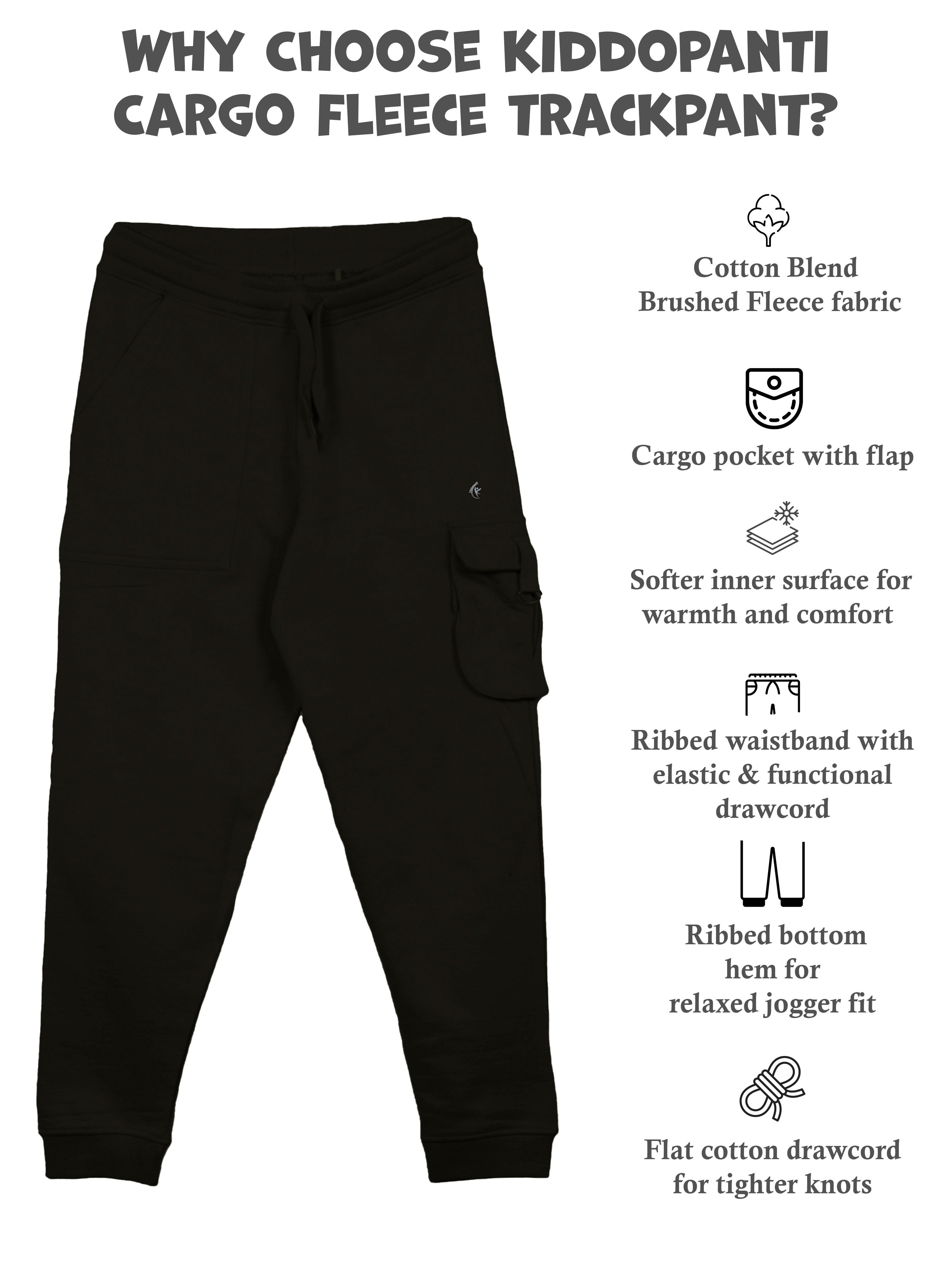 Boys Fleece Cargo Track pant