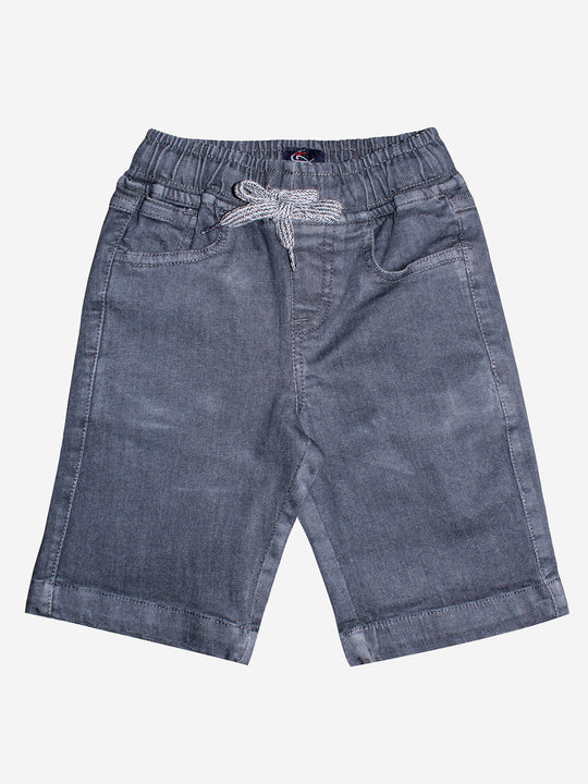 Boys Knee Length Pull on Denim Shorts