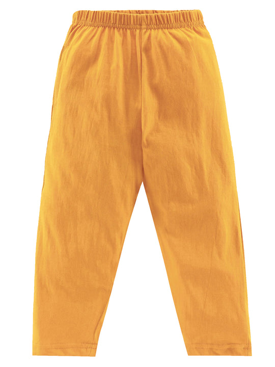 Kiddopanti Boys & Girls Cotton Knit Solid Pyjama with single Pocket