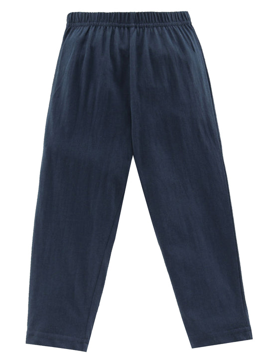 Kiddopanti Boys & Girls Cotton Knit Solid Pyjama with single Pocket