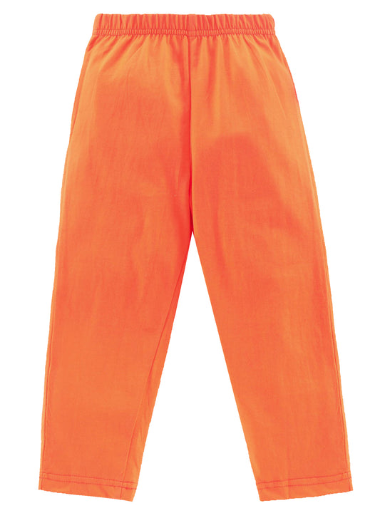 Kiddopanti Boys & Girls Cotton Knit Solid Pyjama with single Pocket