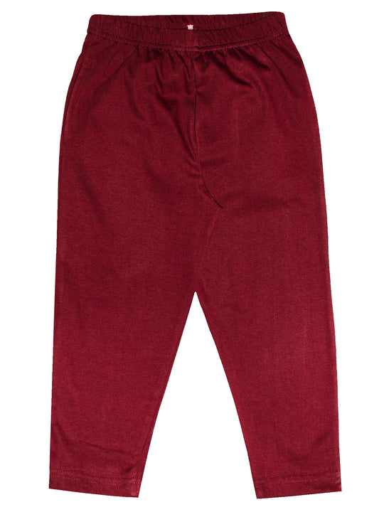 Kiddopanti Boys & Girls Cotton Knit Solid Pyjama with single Pocket