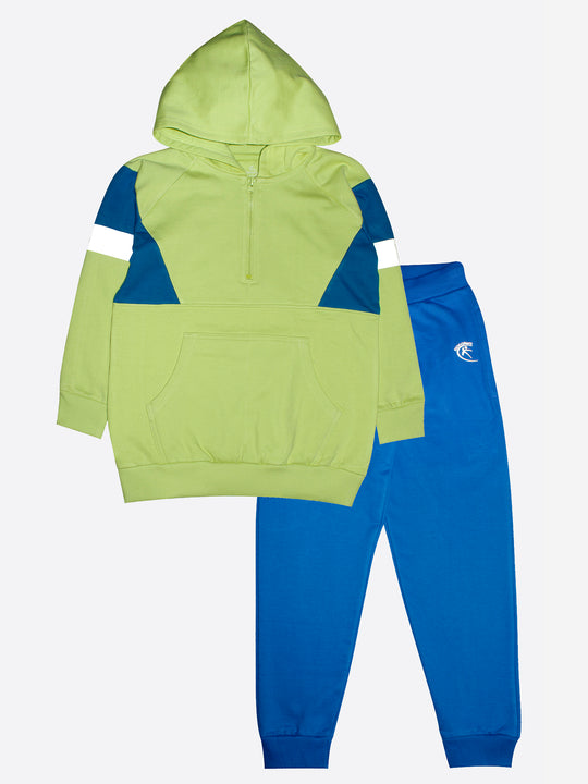 Fashion Fleece Cut & Sew Hooded Sweatshirt & Track pant Set