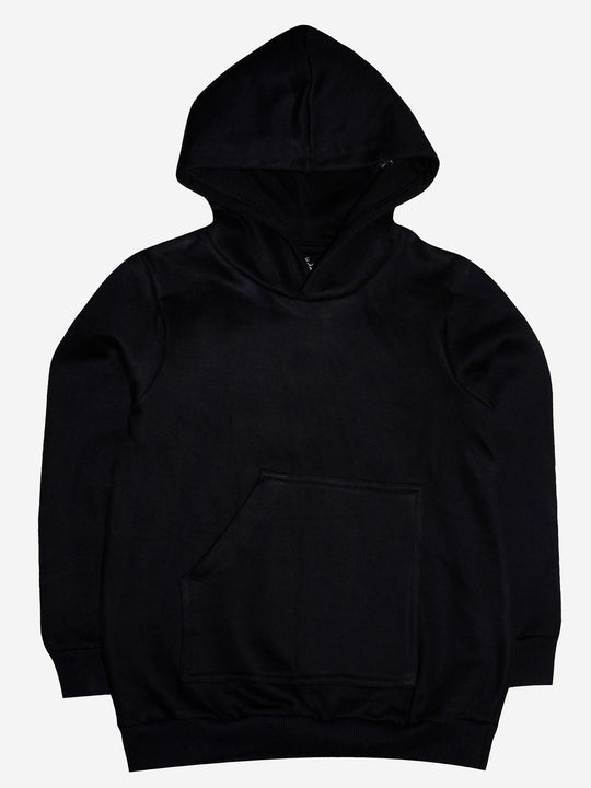 Solid Hooded Pull Over Sweatshirt