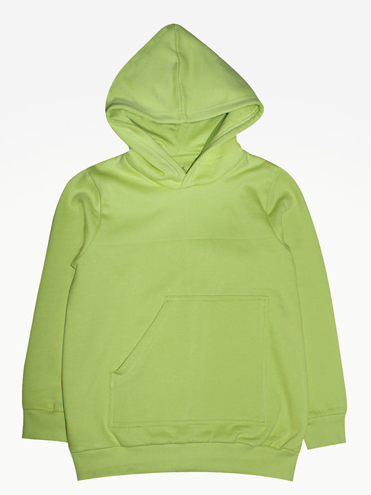 Solid Hooded Pull Over Sweatshirt