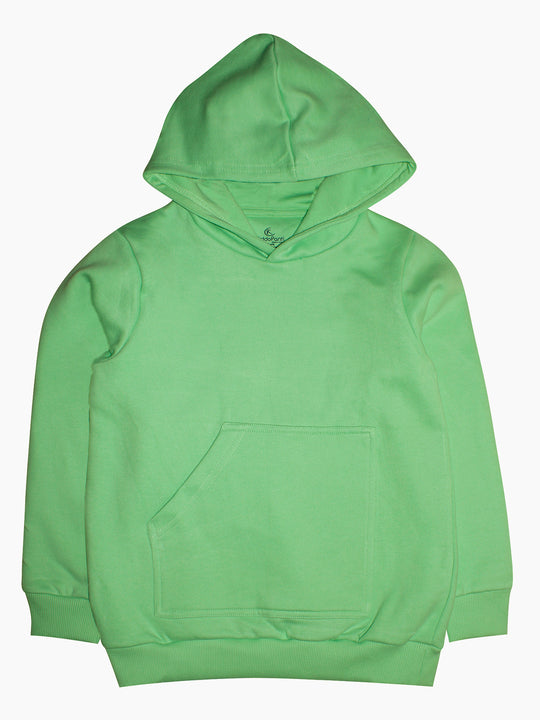 Solid Hooded Pull Over Sweatshirt