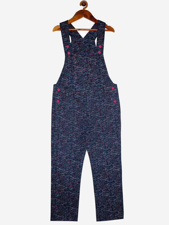 Girls Stretch Denim Dungaree Pants