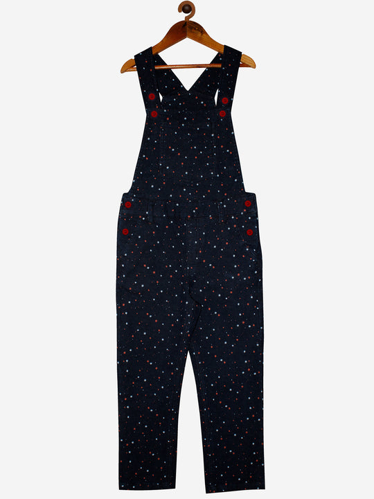 Girls Stretch Denim Dungaree Pants