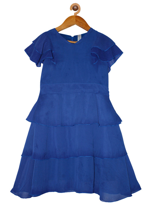 Girls Long Dress with Frill Sleeves